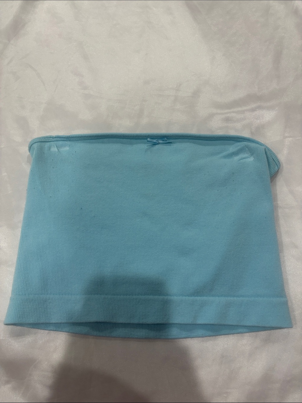 Light Blue Strapless Tube Top